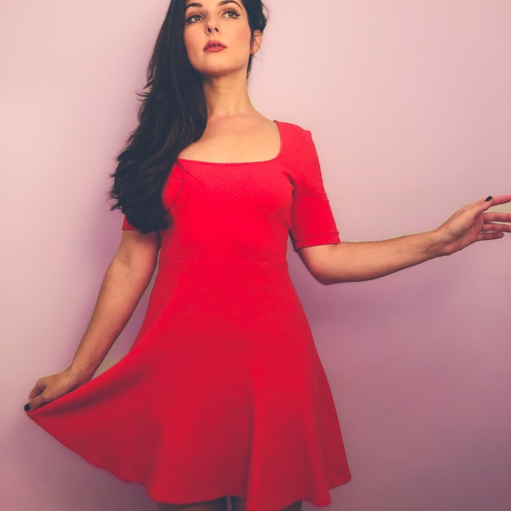 UO -Pins and Needles- Popcorn Ponte Knit Dress